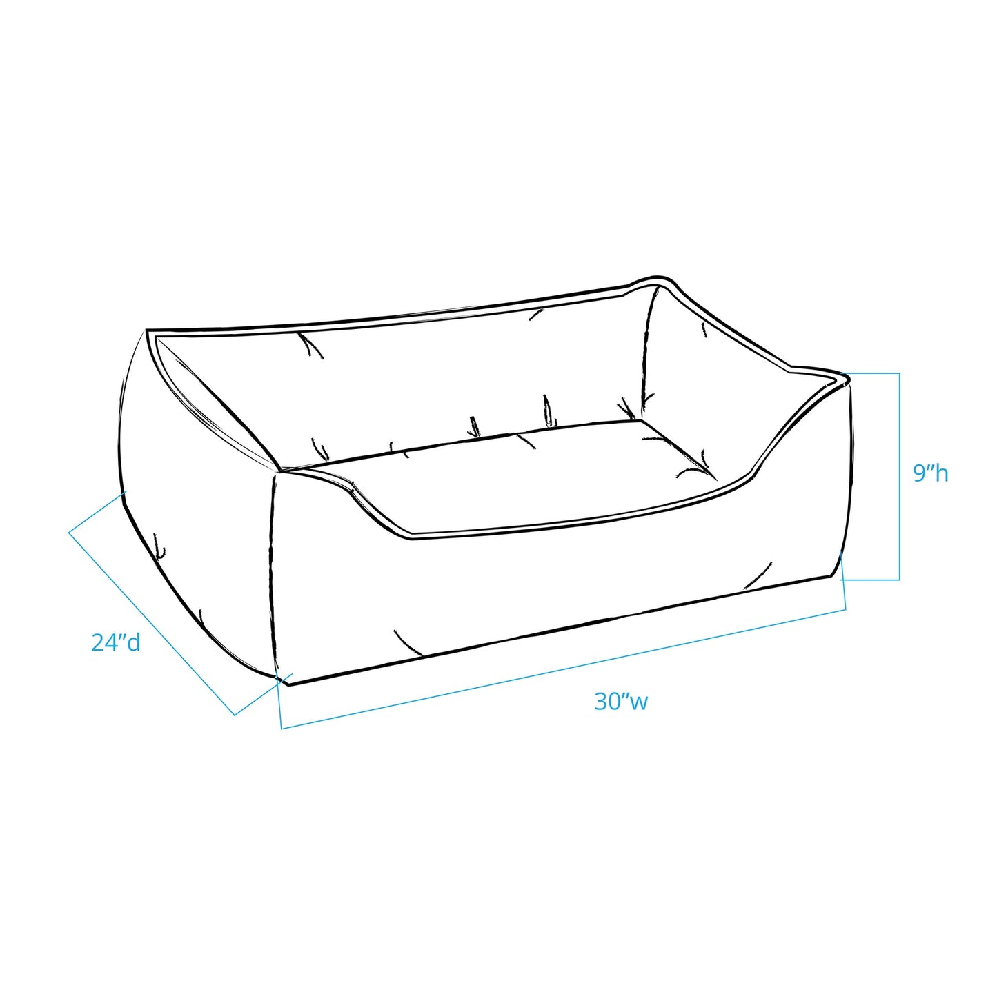 Dog Bed Glacier National Park | Cozy Kuddler Design | Durable Fabric