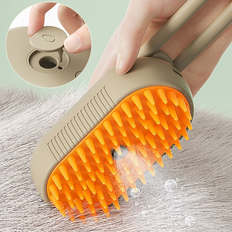 Steam Brush for Cats Effortless Grooming | Fast Heating | Tangle-Free