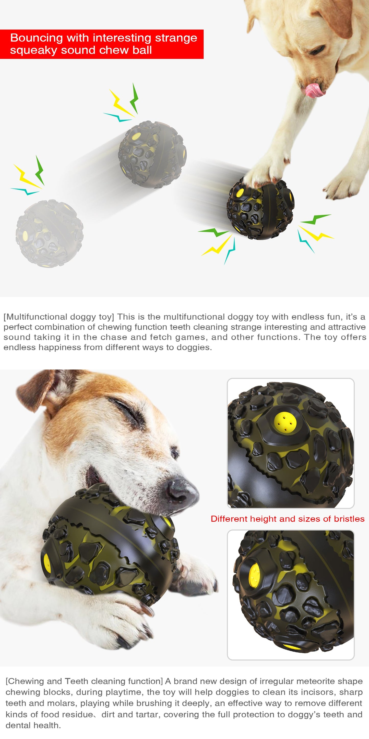Meteorite Rolling Giggling Dog Ball | Interactive Fun | Durable Design