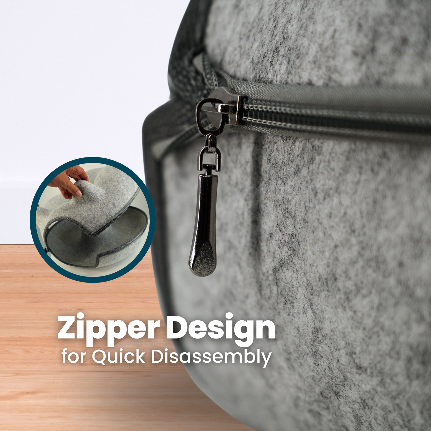 Cozy Cat Cave Bed | Donut Tunnel Design | Soft Cat Ears