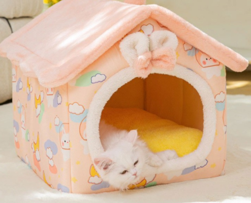 Foldable Warm Pet House | Cozy Portable Design | Easy to Store