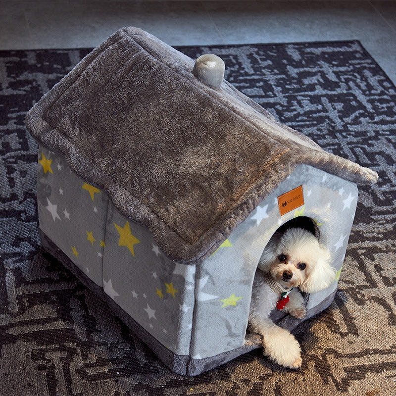 Foldable Warm Pet House | Cozy Portable Design | Easy to Store