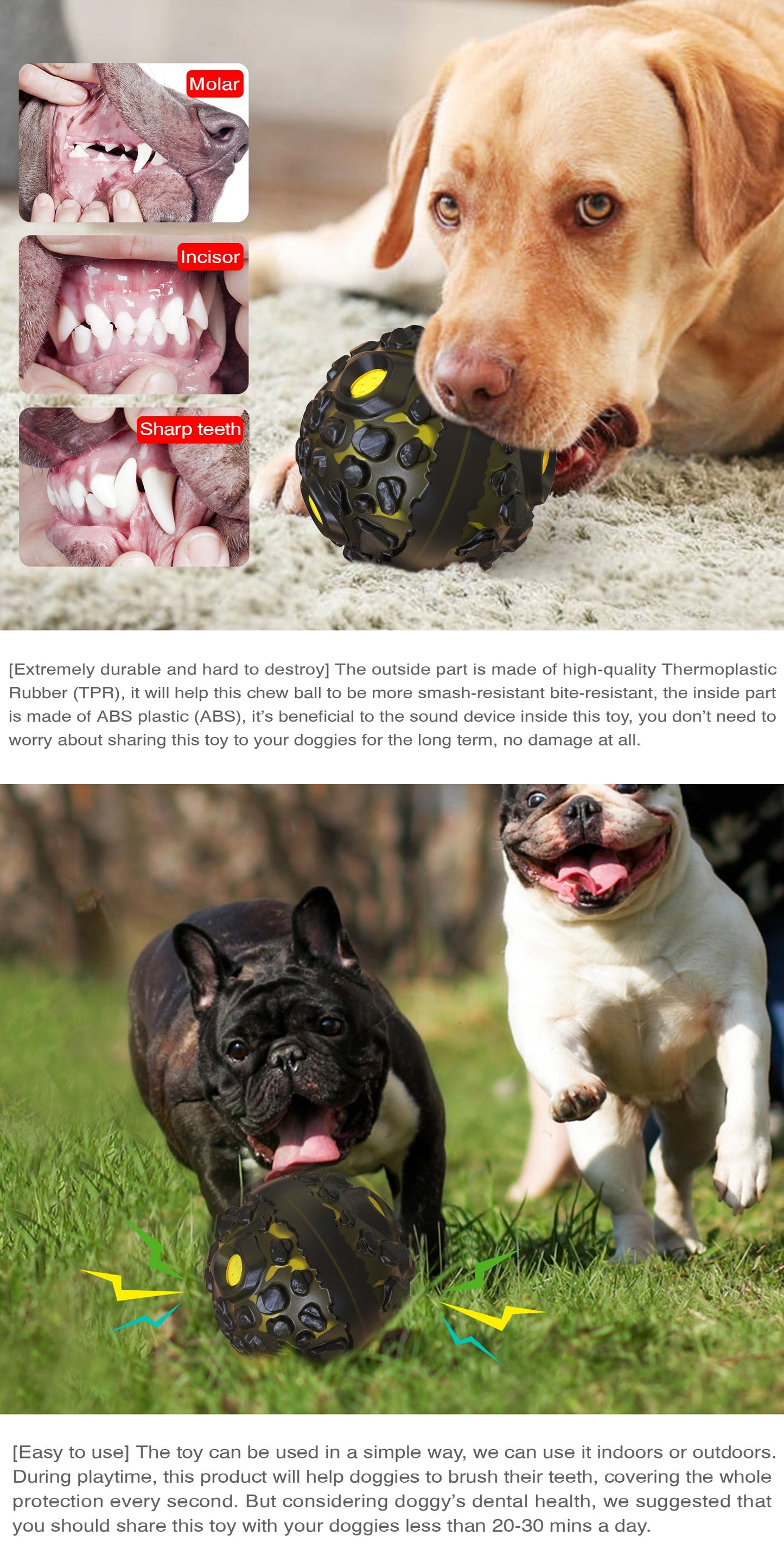 Meteorite Rolling Giggling Dog Ball | Interactive Fun | Durable Design