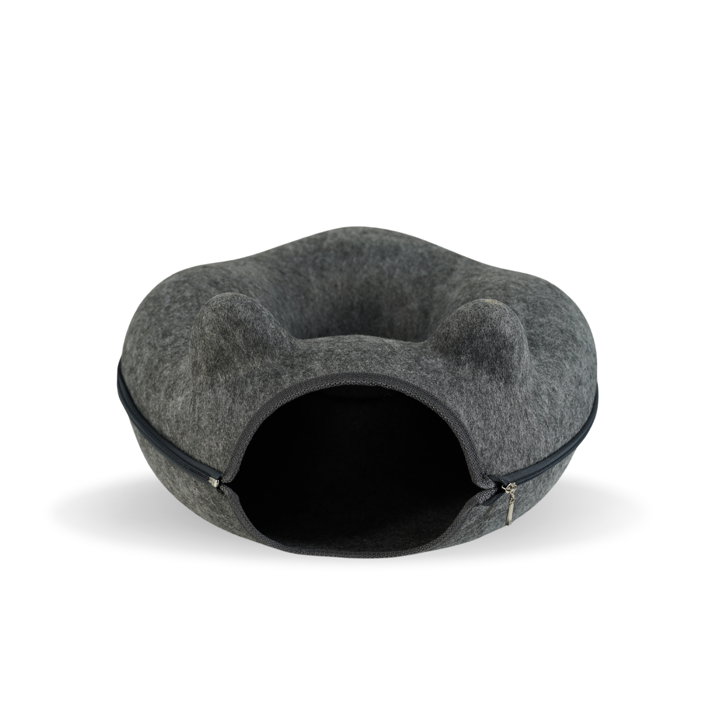 Cozy Cat Cave Bed | Donut Tunnel Design | Soft Cat Ears