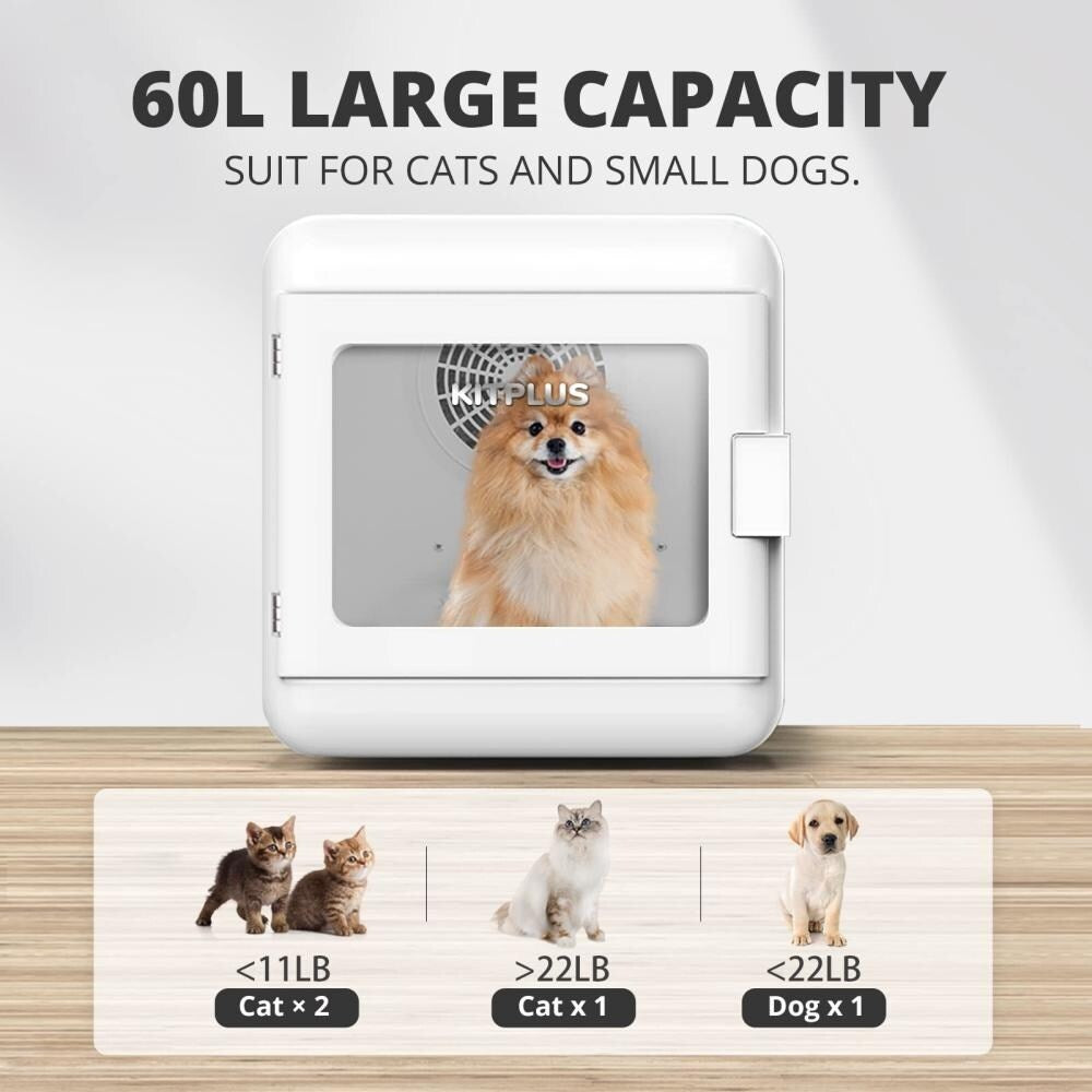 6L Pet Hair Dryer | Quiet Fast Drying | Adjustable Temperature