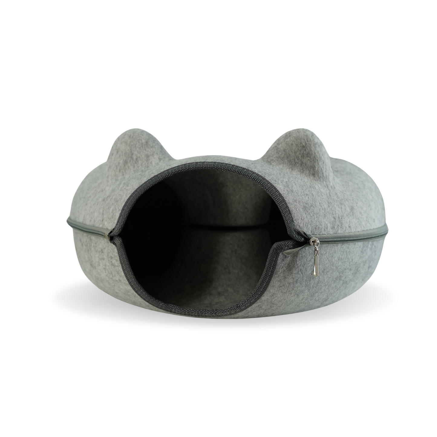 Cozy Cat Cave Bed | Donut Tunnel Design | Soft Cat Ears