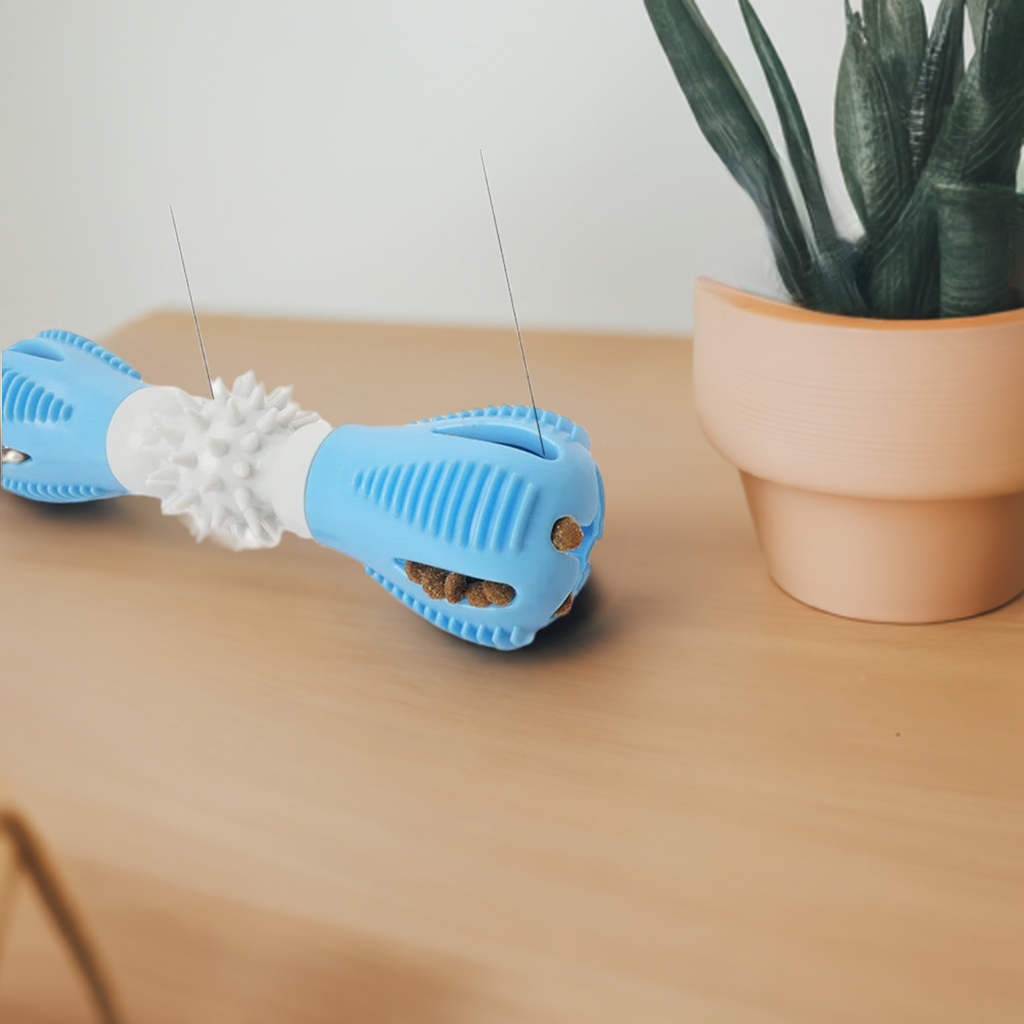 Dog Teeth Cleaning Toy | Food Dispensing Interactive Chew Toy | Durable Rubber