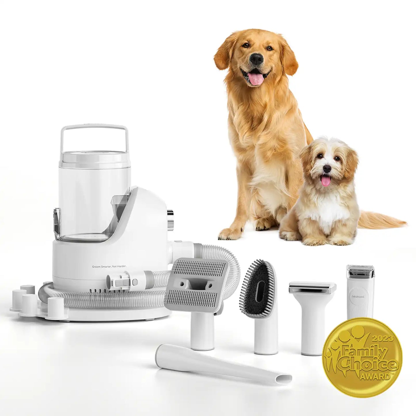 Dog Grooming Vacuum Kit | Effortless Cleaning | Quiet Powerful Suction