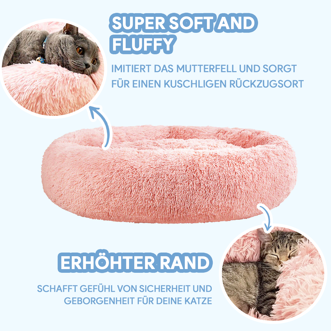 Calming Cat Bed | Cozy Soft Design | Reduces Anxiety