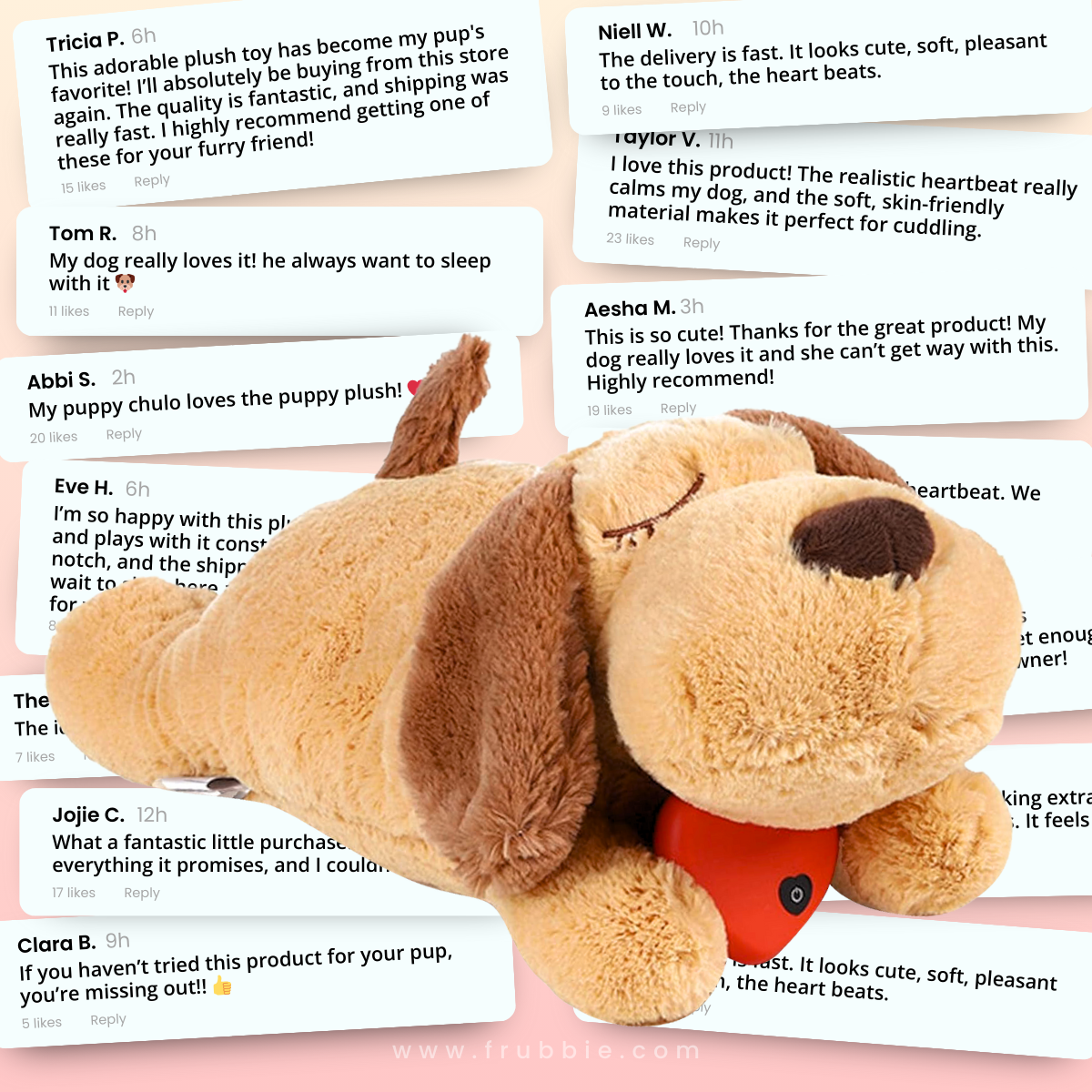 Calming Heartbeat Puppy Dog Toy | Soothes Anxiety | Soft and Cuddly