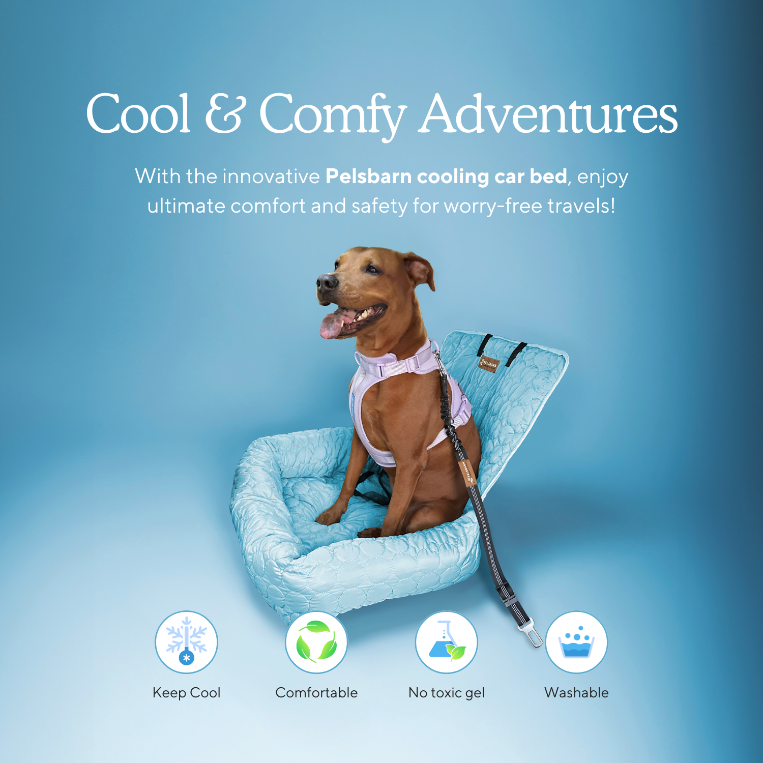 Cooling Car Bed for Dogs| Comfortable & Portable