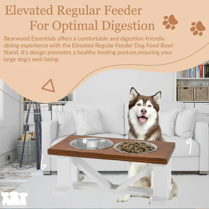 Elevated Double Dog Feeder | Farmhouse Style | Adjustable Height