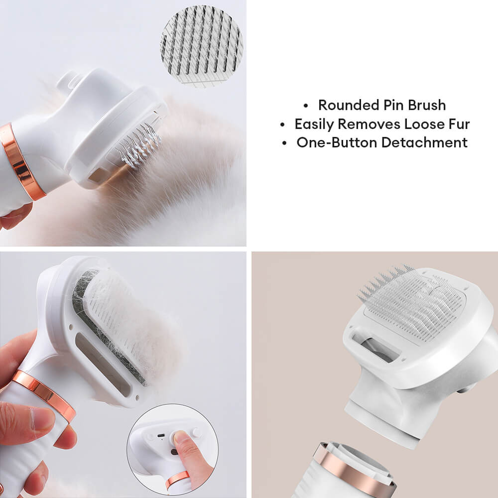 Multifunctional Pet Hair Dryer Brush | Steam Technology | Quick Drying