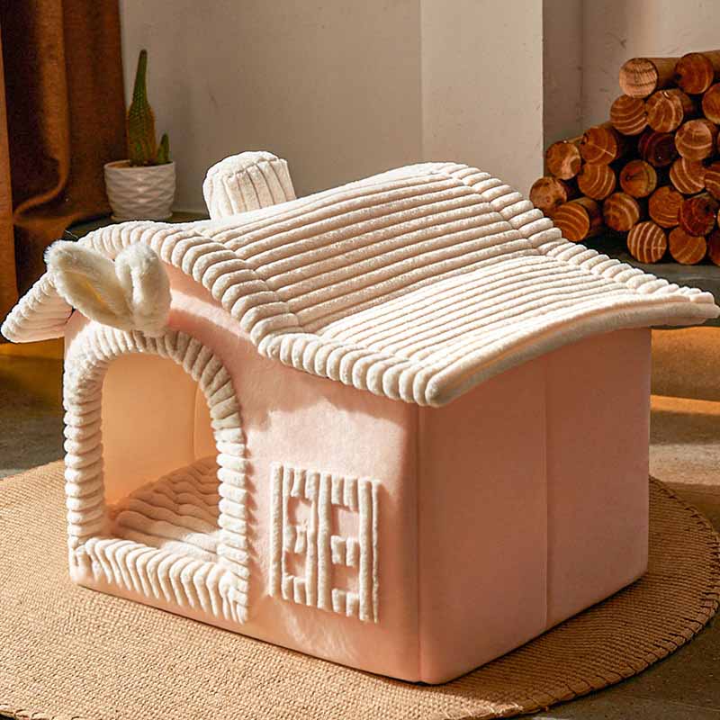 Semi-Enclosed Cat Bed | Cozy Design | Perfect for Cats to Hide and Rest