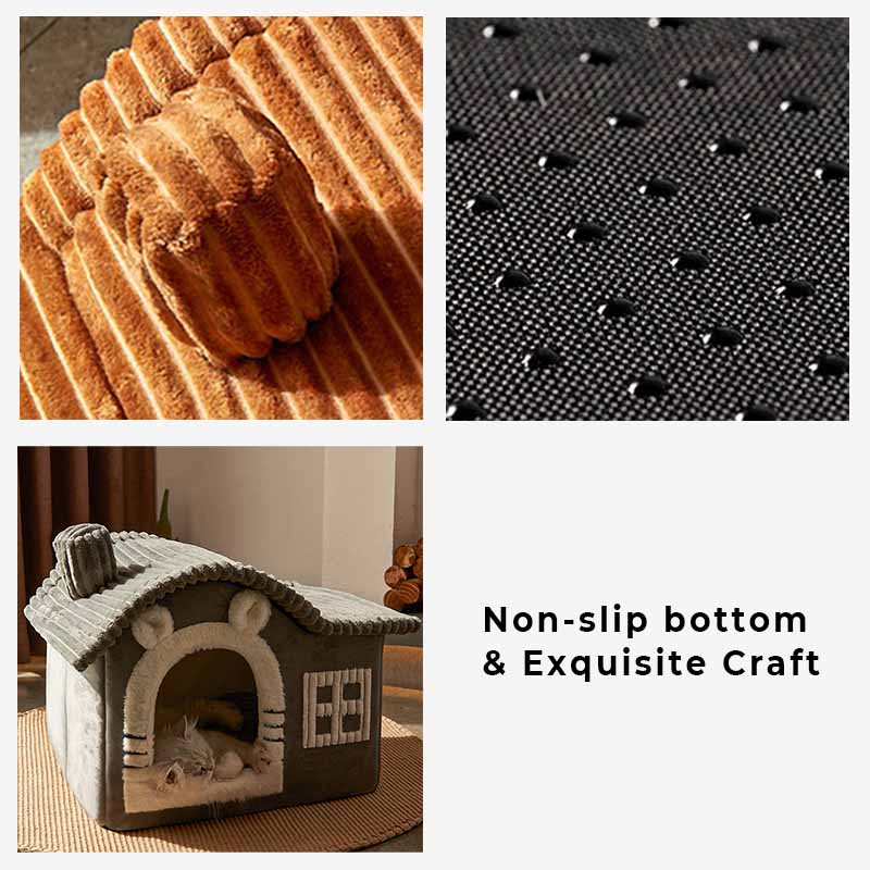 Semi-Enclosed Cat Bed | Cozy Design | Perfect for Cats to Hide and Rest