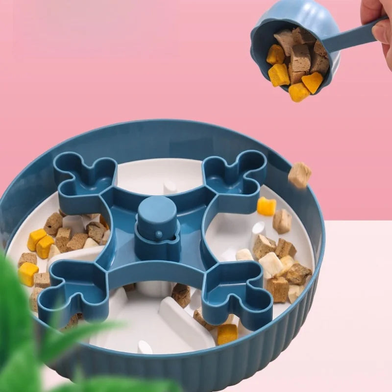 Plastic Pet Bowls & Feeders Slow Food Bowl with Lick Mat | Durable Easy Clean