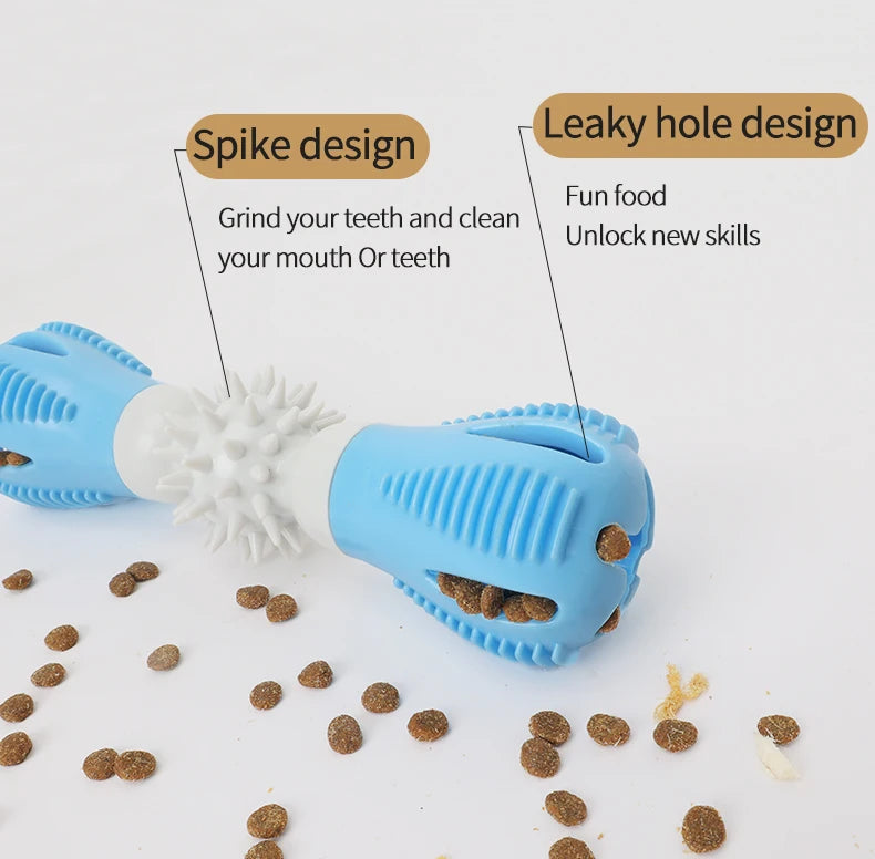 Dog Teeth Cleaning Toy | Food Dispensing Interactive Chew Toy | Durable Rubber