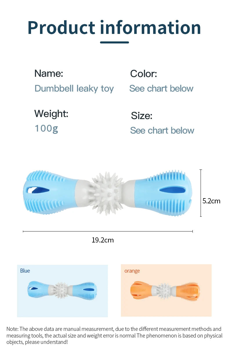 Dog Teeth Cleaning Toy | Food Dispensing Interactive Chew Toy | Durable Rubber