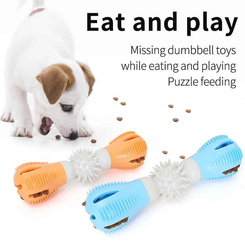 Dog Teeth Cleaning Toy | Food Dispensing Interactive Chew Toy | Durable Rubber