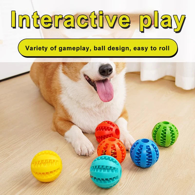 Indestructible Ball Pet Toy | Durable Natural Rubber | Interactive Chew for Aggressive Dogs