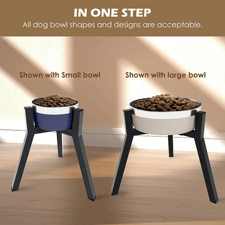 Adjustable Elevated Dog Bowl | Portable Metal Design