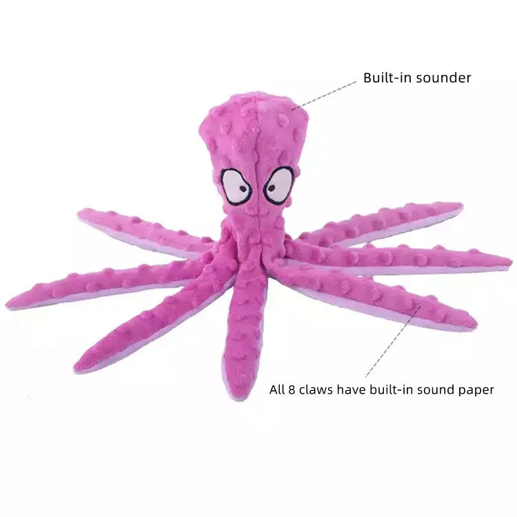 Octopus Plush Chew Toy | Crinkle Noisy Durable Dog Toy | Fun for Pets