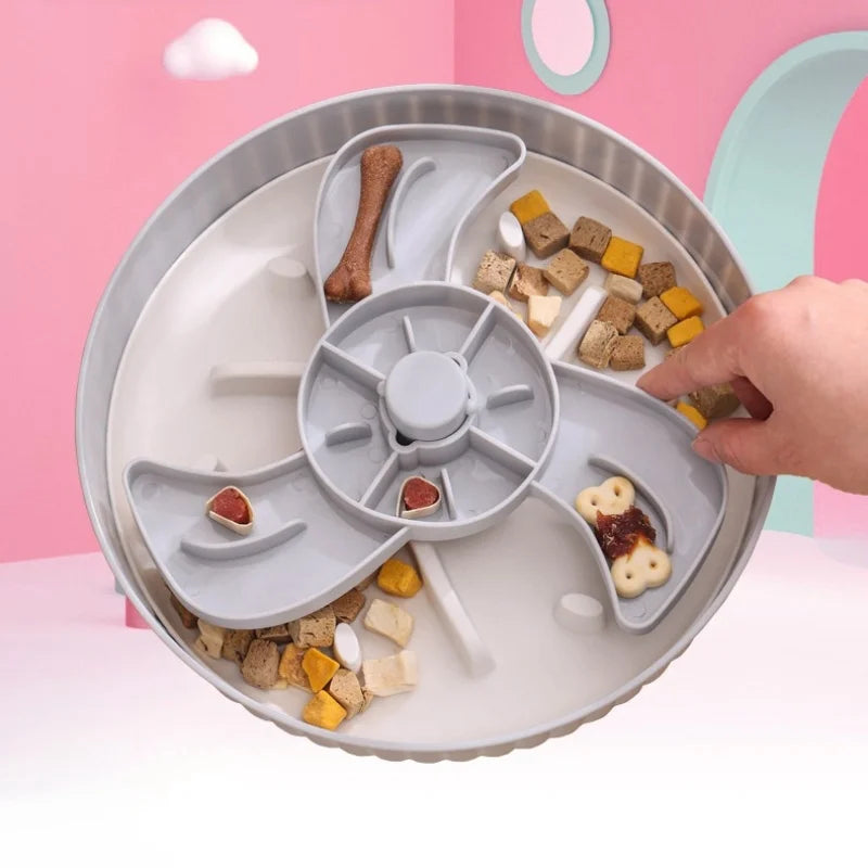 Plastic Pet Bowls & Feeders Slow Food Bowl with Lick Mat | Durable Easy Clean