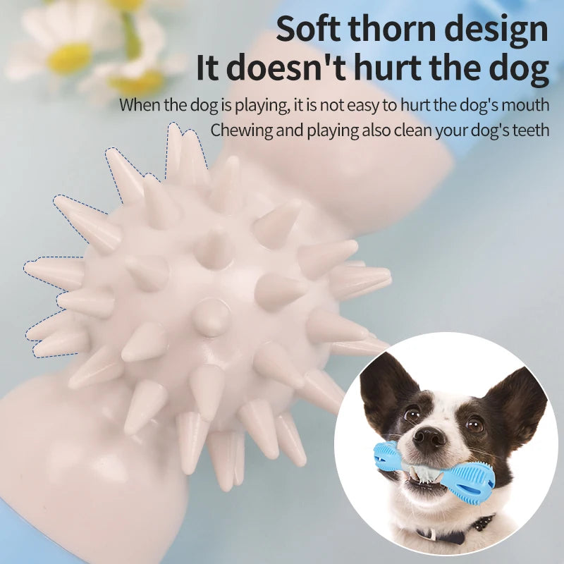 Dog Teeth Cleaning Toy | Food Dispensing Interactive Chew Toy | Durable Rubber