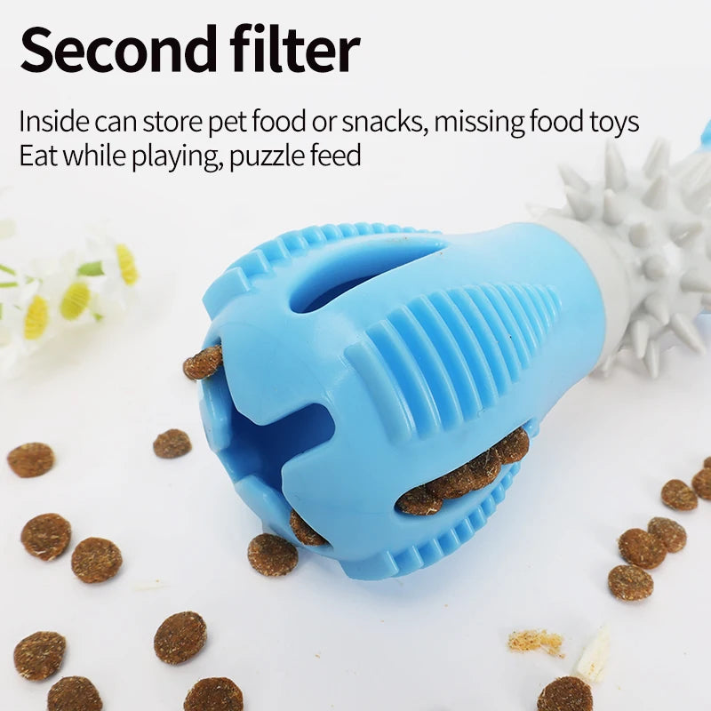 Dog Teeth Cleaning Toy | Food Dispensing Interactive Chew Toy | Durable Rubber