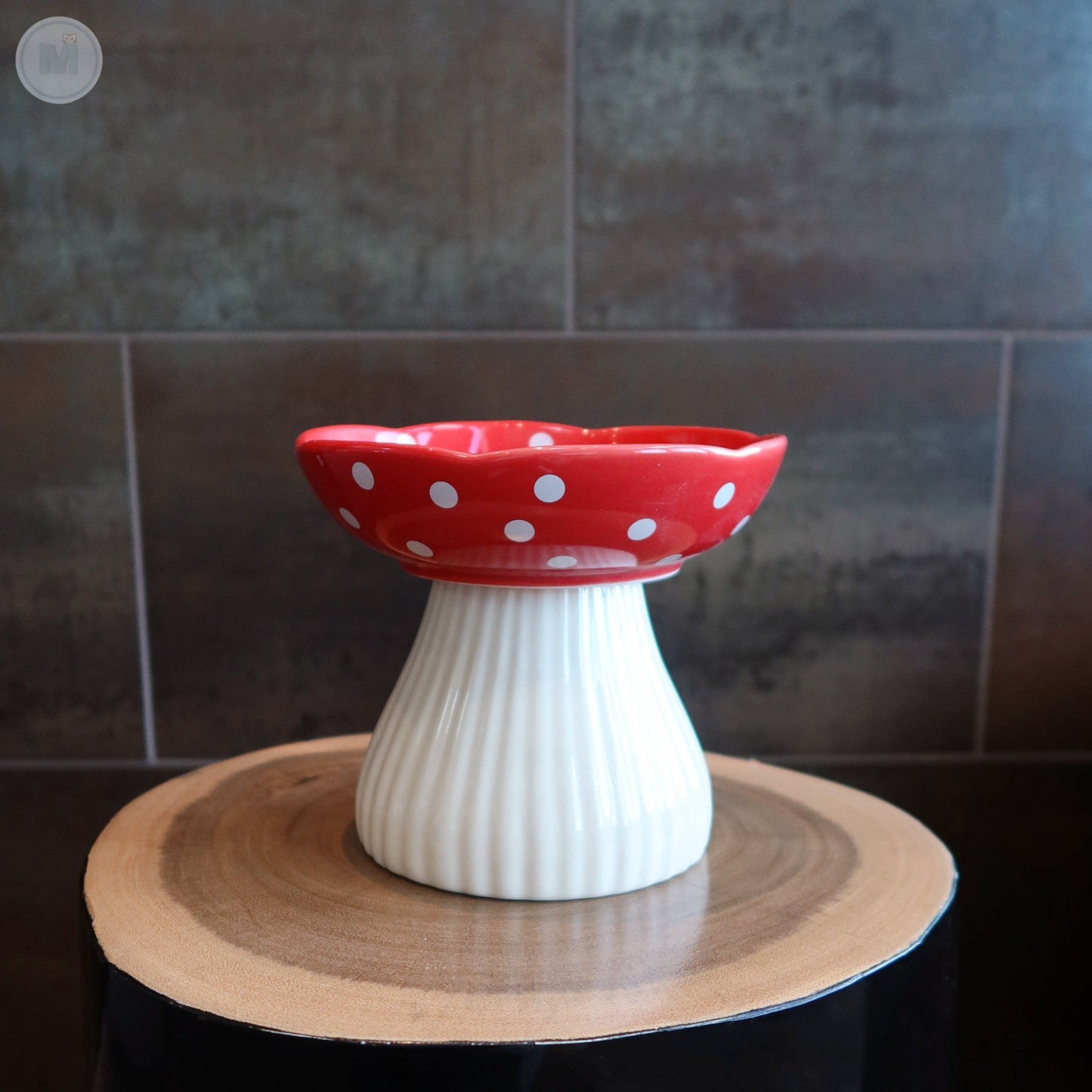 Elevated Mushroom Cat Bowl | Ergonomic Design | Reduces Neck Strain