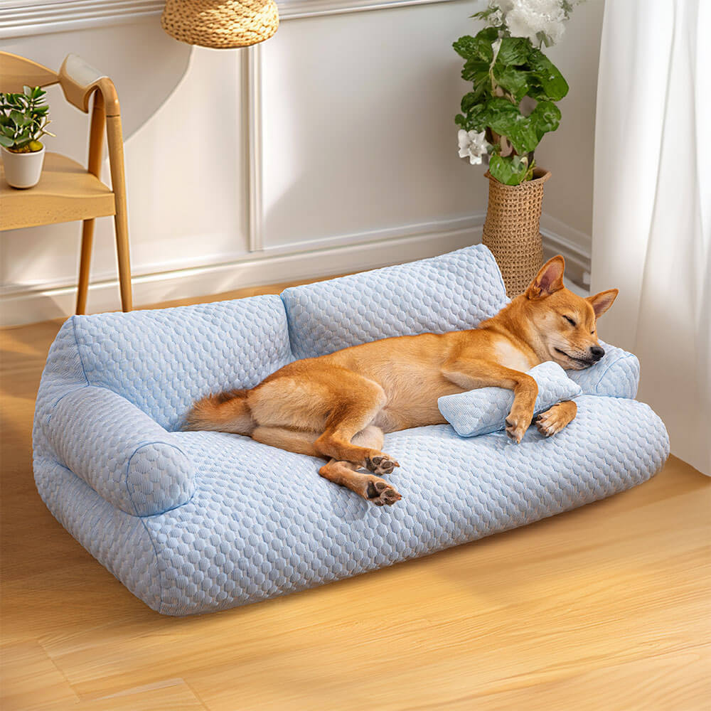 Ice Silk Cooling Pet Bed | Breathable Washable Dog Sofа
