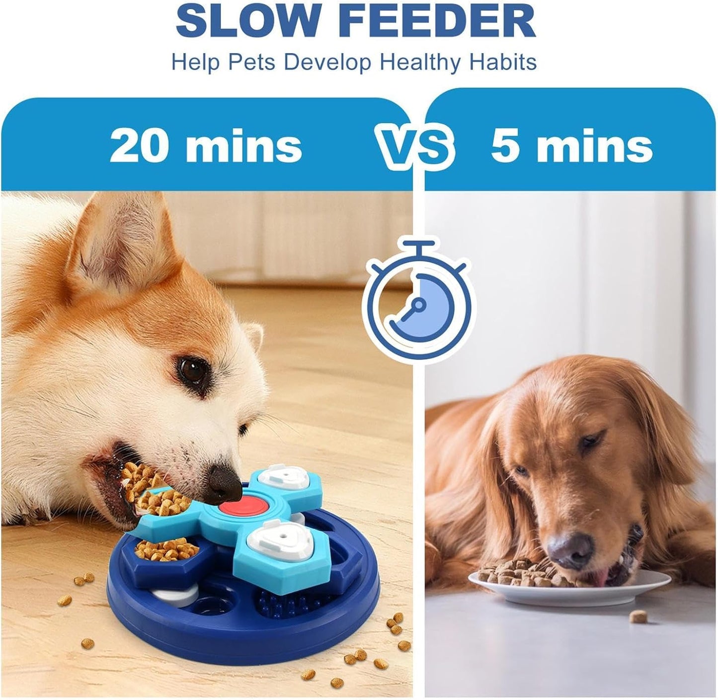 Interactive Slow Feeder Dog Bowl | Reduces Bloating