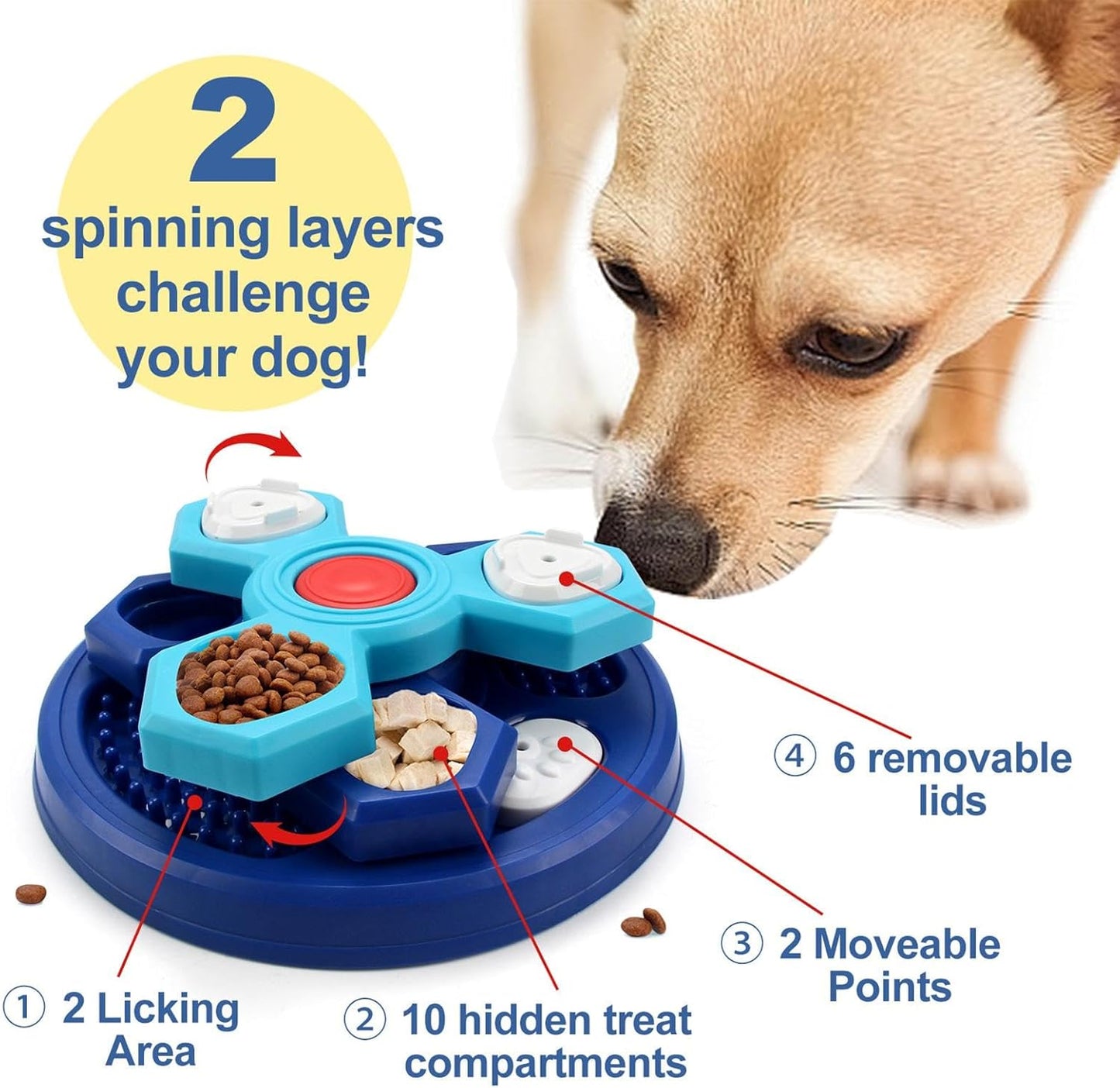 Interactive Slow Feeder Dog Bowl | Reduces Bloating