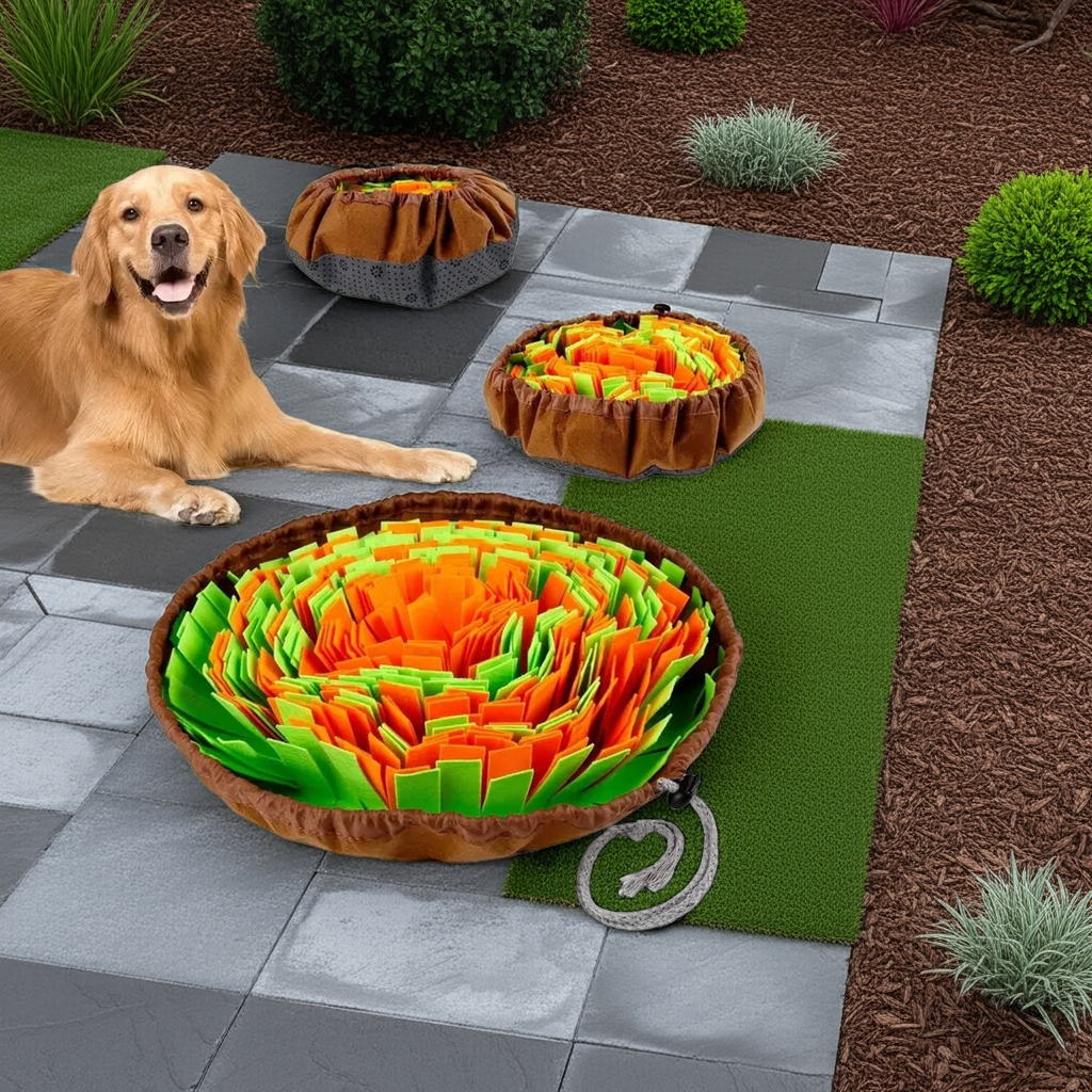 Felt Dog Sniffing Pad | Washable Foldable Slow Feeder for Dogs