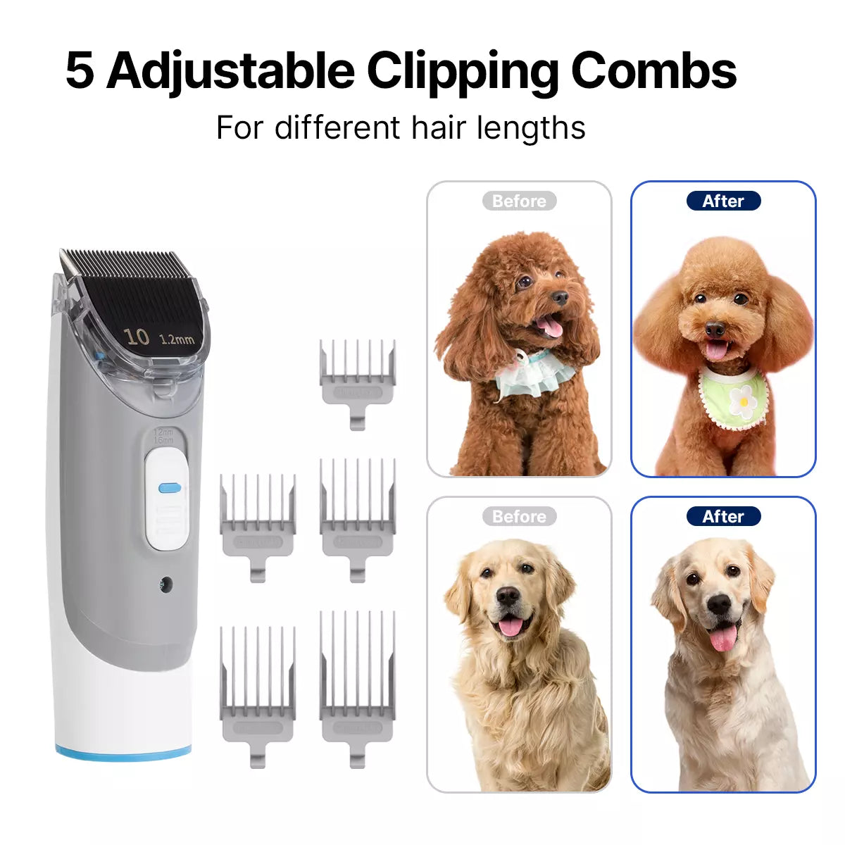 Dog Grooming Vacuum Kit | Effortless Cleaning | Quiet Powerful Suction