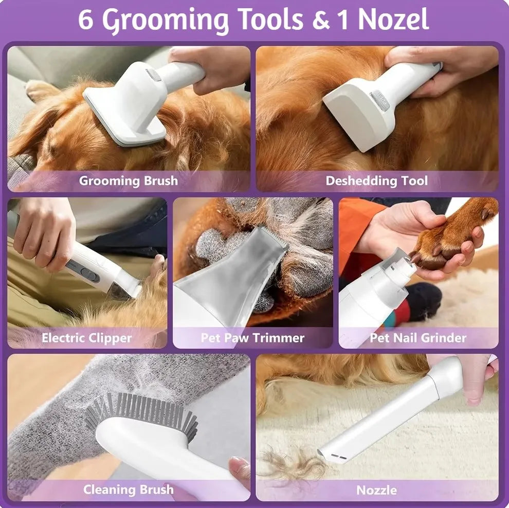 6-in-1 Pet Grooming Vacuum Kit