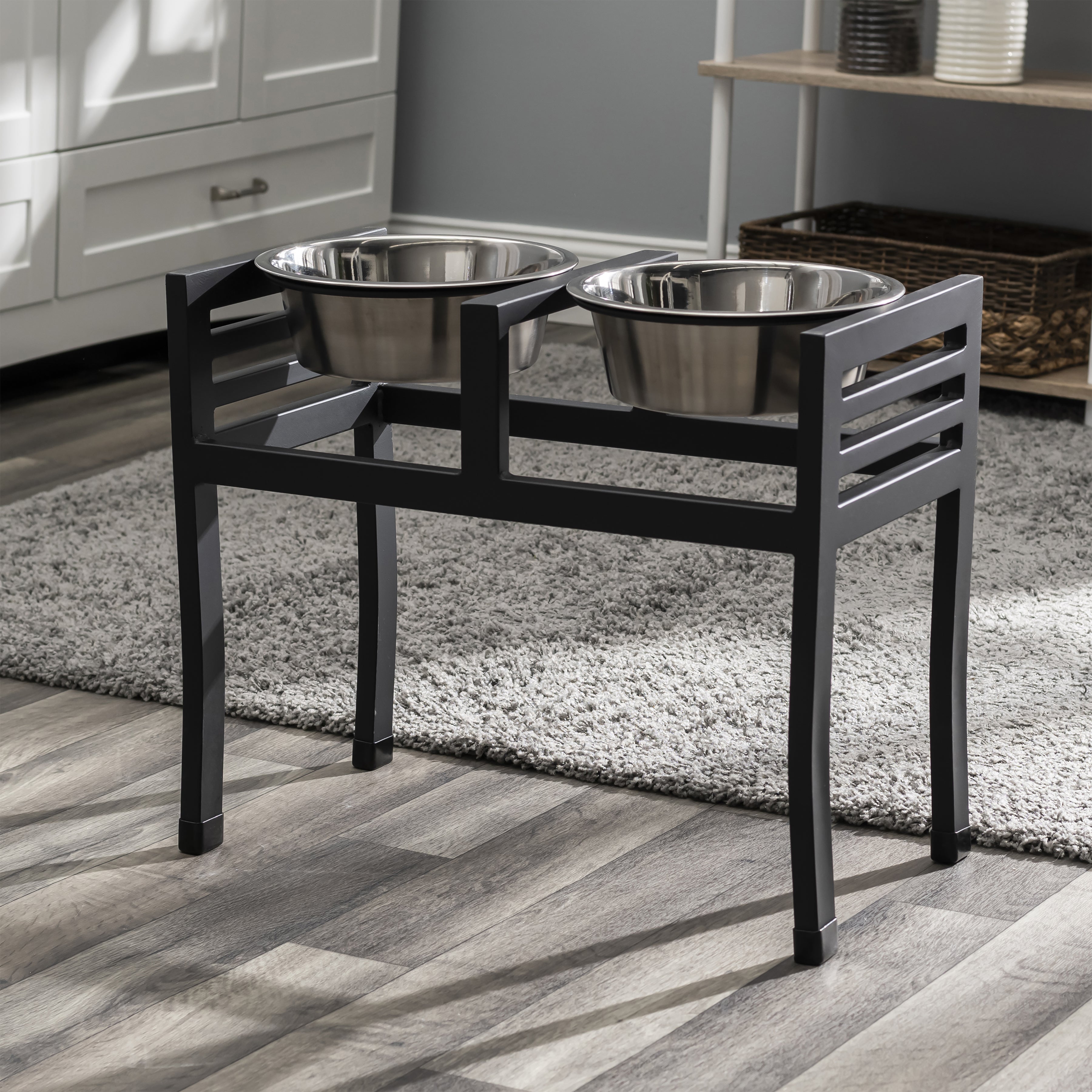 Double Diner Pet Bowl | Elevated Design | Easy to Clean | Durable Materials