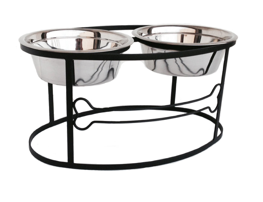 Bone Double Diner | Elevated Feeding Station | Durable Design | Easy Clean