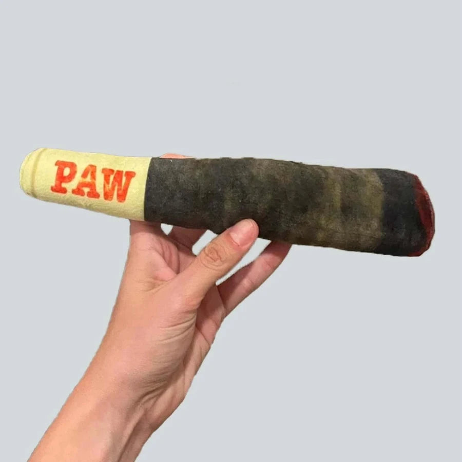 Interactive Dog Toy | Cigar Design Plush Squeaky | Chew Toy for Small Medium Dogs