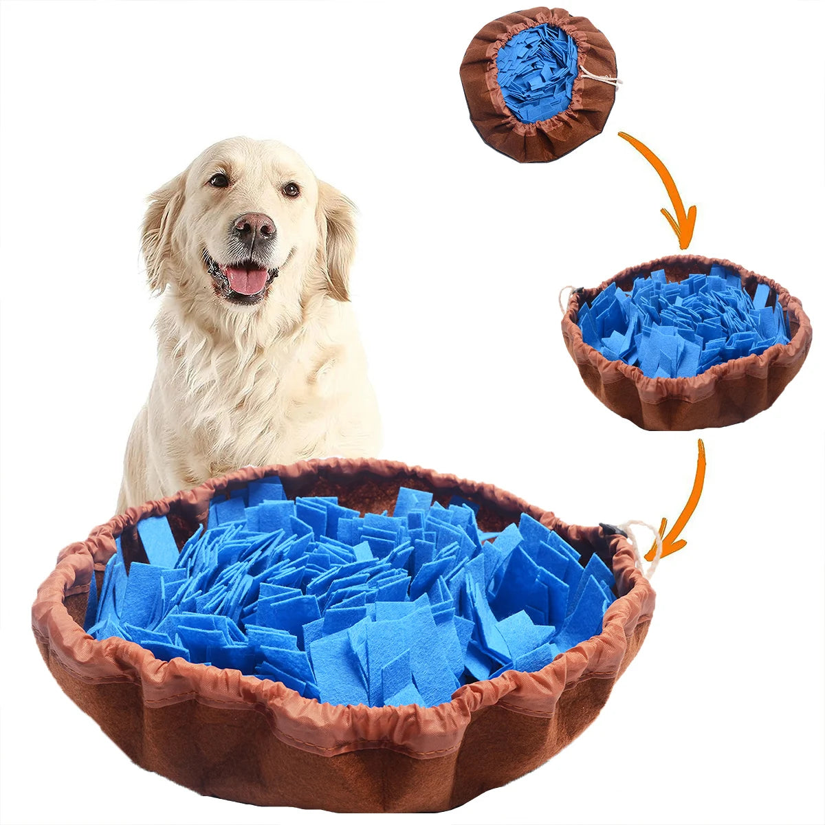 Felt Dog Sniffing Pad | Washable Foldable Slow Feeder for Dogs