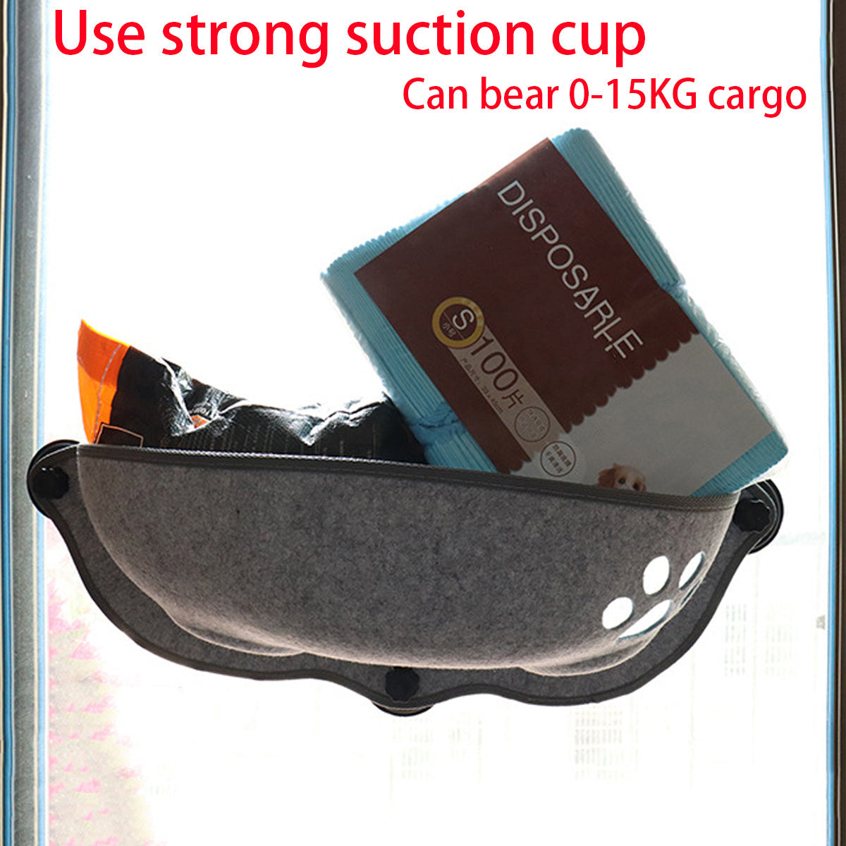 Cat Window Hammock Bed | Soft Suction Cup | Supports Up to 20kg