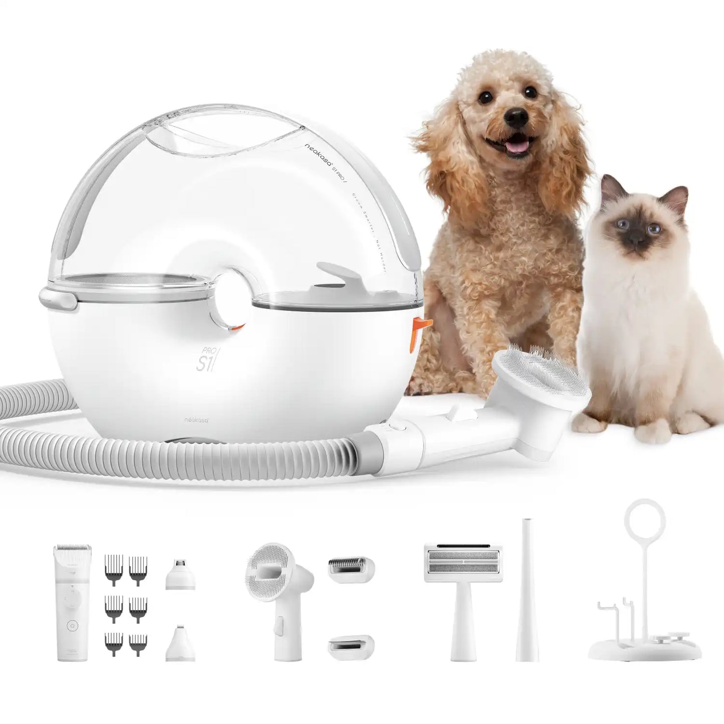 Pet Grooming Vacuum Kit | Effortless Cleaning | Quiet Powerful Suction