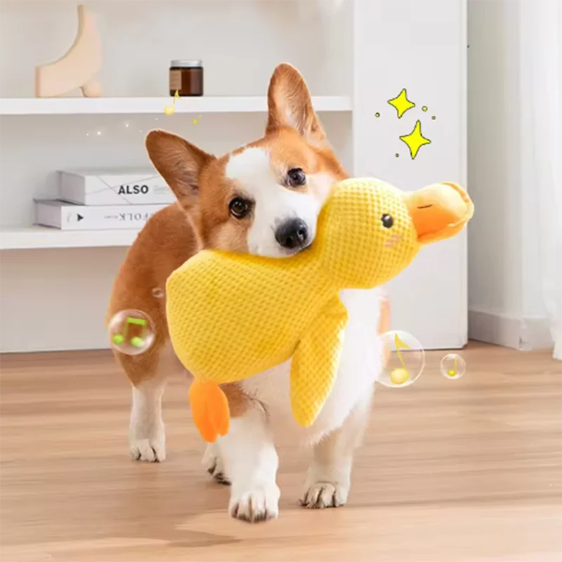 Dog Toy Stomping Duck | Bite Resistant | Teeth Cleaning | Interactive Plush