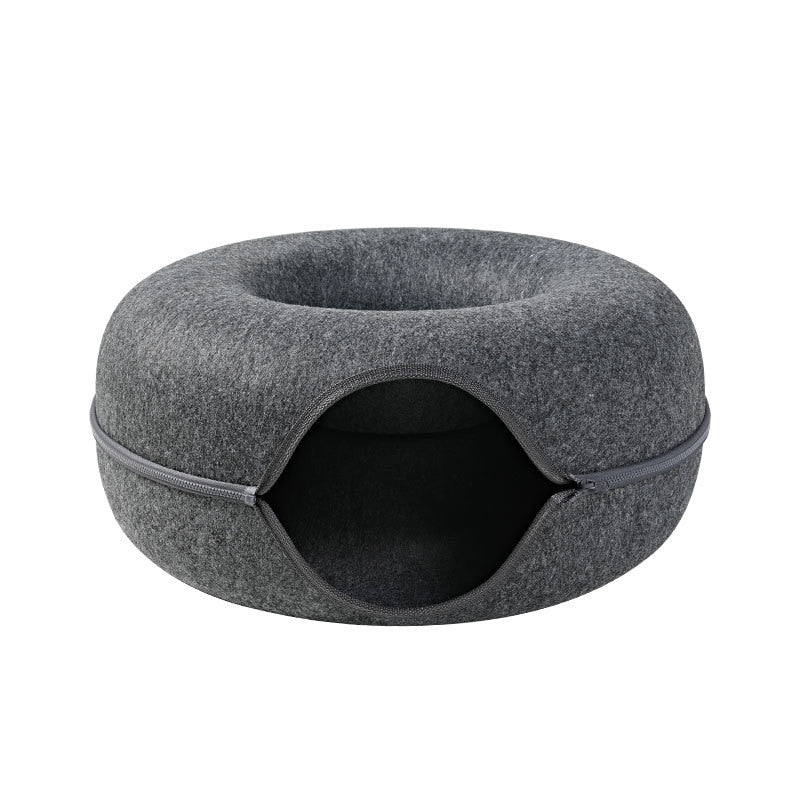 3-in-1 Interactive Cat Bed | Cozy House and Fun Tunnel