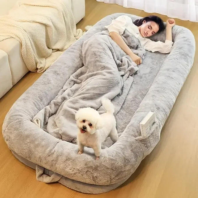 Human Dog Bed 71" Long Orthopedic Design Removable Cover Waterproof Washable