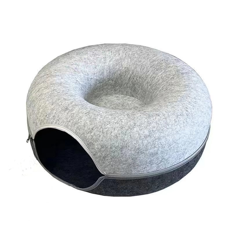 3-in-1 Interactive Cat Bed | Cozy House and Fun Tunnel