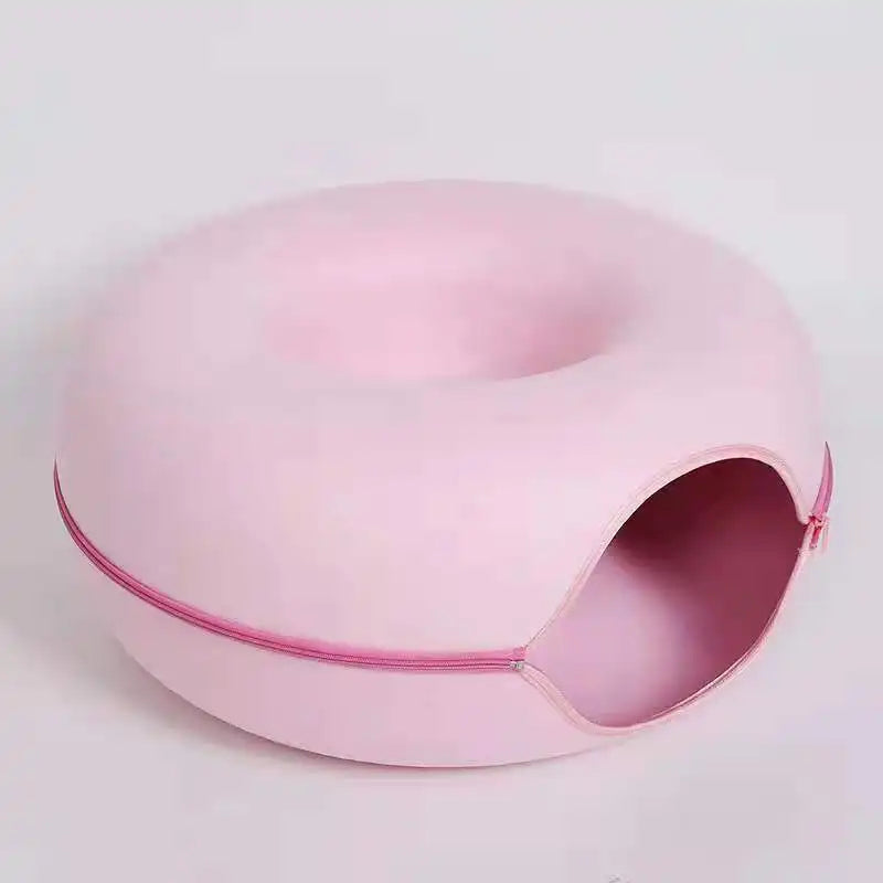 3-in-1 Interactive Cat Bed | Cozy House and Fun Tunnel