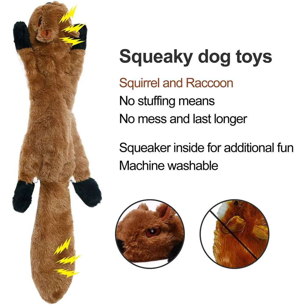 Simulated Animal Dog Toy | No Stuffing | Durable Plush | Squeaky Chew Toy