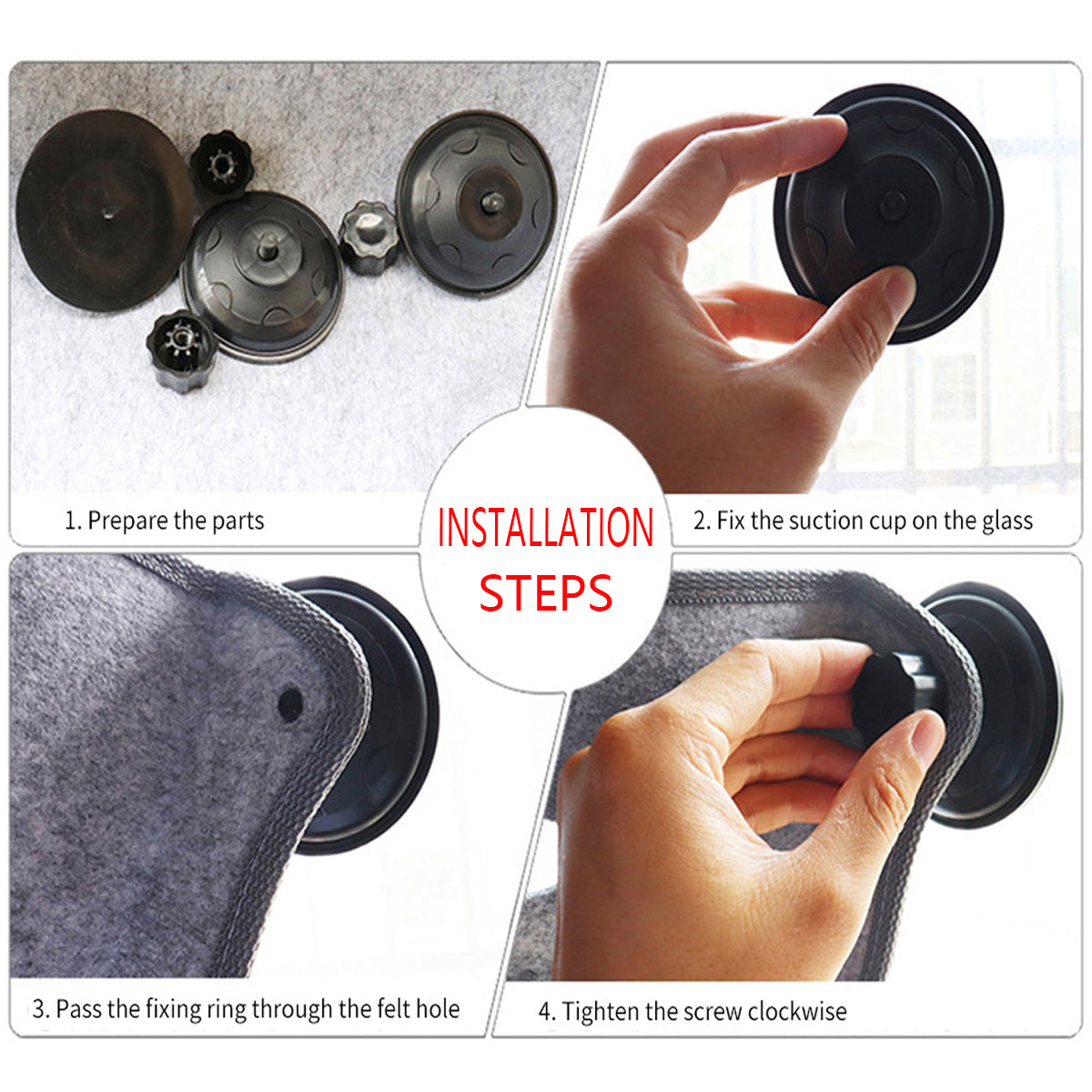 Cat Window Hammock Bed | Soft Suction Cup | Supports Up to 20kg