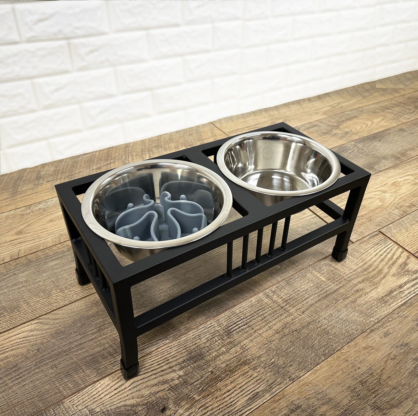 Pet Slow Feed Bowl Set | Stainless Steel | Set of 2